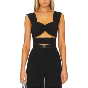 Nonchalant Label 'Juliana' Black Crop Top Size L